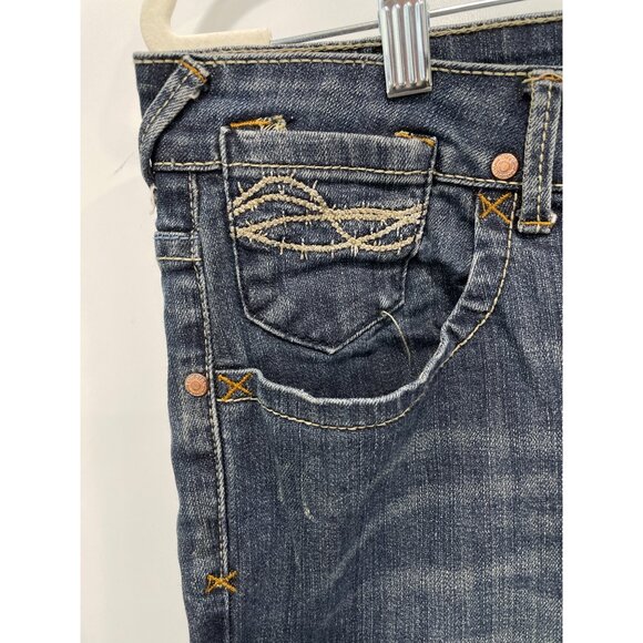 Cowgirl Tuff Co Wild Thing Bootcut Denim Jeans Women 34 Distressed Western Ranch - Picture 4 of 12